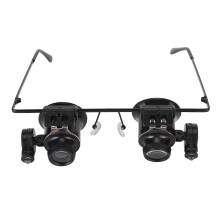 20X Uhrenreparatur-Lupe LED-Licht Uhrmacher-Bewertungstool Double Eye Lupe