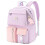 (Purple) Student Backpack - School, Travel, or Work Bookbag with Large Compartment 1