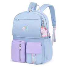 (Blue) Student Backpack - School, Travel, or Work Bookbag with Large Compartment