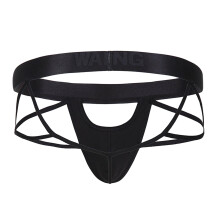Sexy Lingerie Men's G-String Thong, Elastic Bikini, Dark Gray, Size M, Transparent Clubwear Festival Rave Outfit