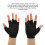 Women's Breathable Workout Gloves, Non-Slip, Black, Size L 4