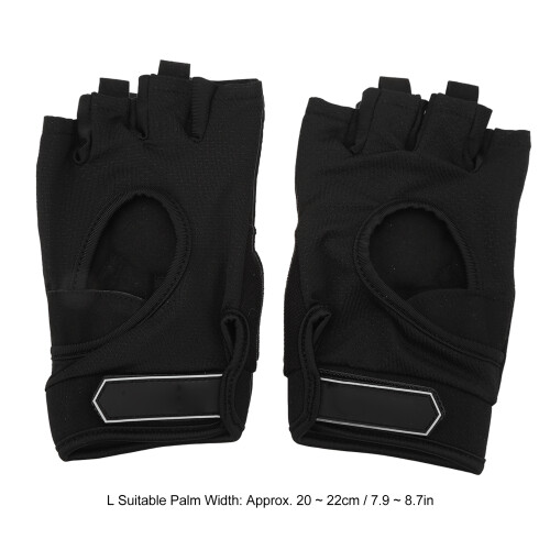 Women's Breathable Workout Gloves, Non-Slip, Black, Size L 1