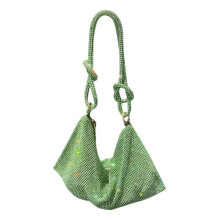 (green) Rhinestone Purses For Women Chic Sparkly Evening Handbag Bling Hobo Bag Shiny Silver Clutch Purse For Party Club Wedding