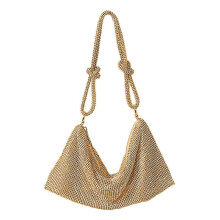 (golden) Rhinestone Purses For Women Chic Sparkly Evening Handbag Bling Hobo Bag Shiny Silver Clutch Purse For Party Club Wedding