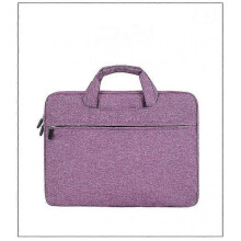 Simple Business Large Capacity Sleeve Bag Document Laptop Bag Waterproof Tote Bag, Purple, 14 Inch