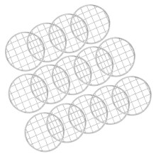 Lot de 14 grilles pour pots de fleurs, couvercle en maille argentée, 6,80 x 6,80 x 0,10 cm