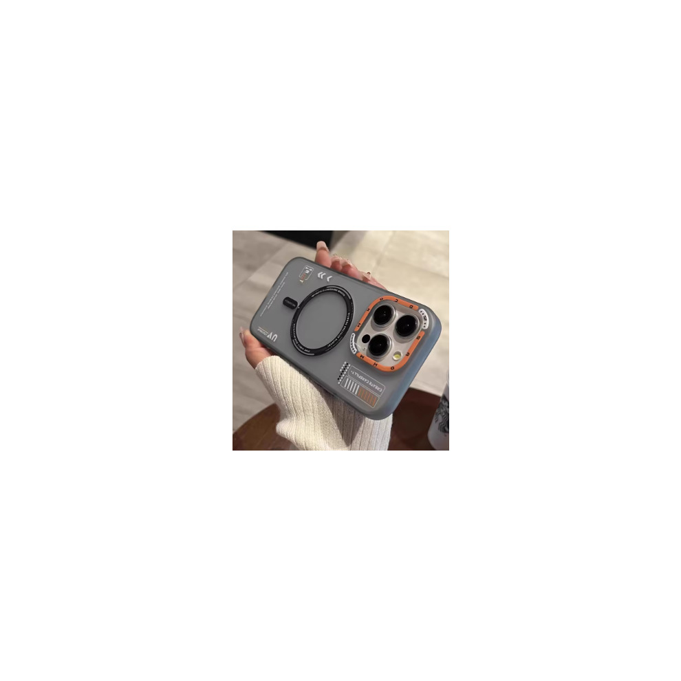 (For 15 Pro Max) Luxury Magnetic Clear Phone Case For Iphone Grey 5051140536589