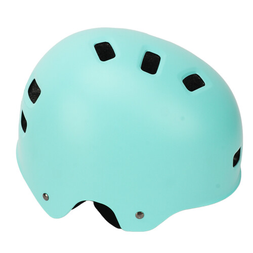 Light Green Skateboard Helmet, ABS EPS, Adjustable, 55-58cm