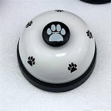 KINZON Lotto di 2 cloches da dressage per animali, stampe di pattes noires et blanches Cloches pour