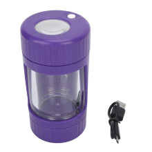 Contenitore per la conservazione in barattolo di plastica con sigillo da 110 ml, con grinder per erbe,