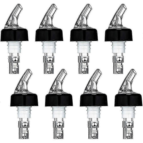 Automatic 1 Oz/ 30 Ml Measured Spout Bottle Pourer with Tail and Collar 8 Pieces