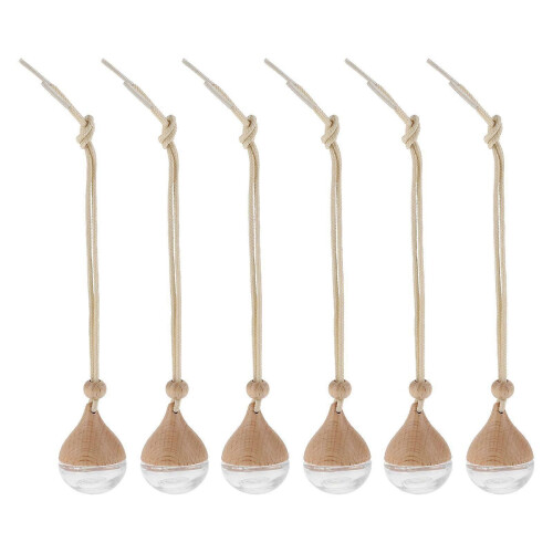 6Pcs Car Perfume Bottles Clear Aromatherapy Bottles Essential Oil Diffuser