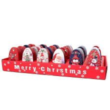 Scatole regalo di Natale con motivo ricco, Babbo Natale, pupazzo di neve, barattolo per biscotti, scatola