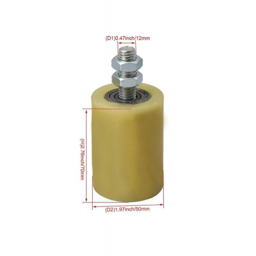 Steel Roller Bearing Guiding Wheels for Sliding Gate(Yellow)(2pcs) 2