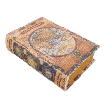 Scatola portaoggetti in stile retrò, scatola a forma di libro, decorazione vintage, decorazione da scrivania