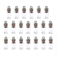 20 Pcs 0.5ml Small Mini Glass Bottles With Cork, Clear Spell Glass Jars With Cork Lids Miniature Glass