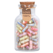 Message Capsule Glass Bottles Mini Capsule in A Glass Bottle for Christmas Valentine's Day Birthday
