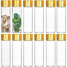 30Pcs Tiny Jars with Aluminum Screw capss 15ml Mini Glass Bottles Tiny Glass Bead Bottles Glass Storage