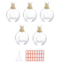 5Pcs 50ML Bottle Small Cosmetic Atomizer Perfume Bottles Atomizing Container Glass Bottles for Travel