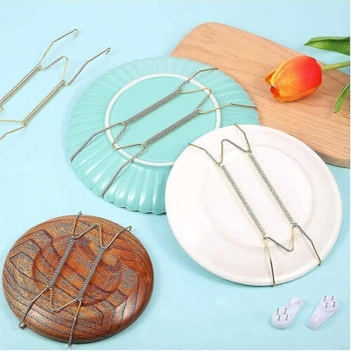 Betterlifefg-8 Pieces Dish Display Hangers, Invisible Dish Display Hangers Wall Dish Plate Decorative 2