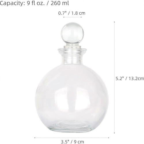 Decorative glass bottle (250ml magic potion bottles with glass stopper) 1