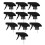 Scarlett 10 Piece Replacement Spray Nozzle Trigger Top 28/410 Bottles Black 1