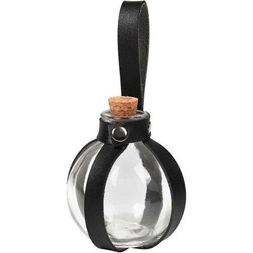 Halloween Dark Magic Cork Potion Bottle Round Spherical Glass Bottle Wizard Dark Magic Potion Bottle