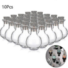 10x Small Glass Bottles Miniature Potion Bottle Mini Cork Glass Vials Wedding