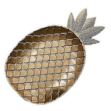 Vassoio decorativo nordico a forma di ananas dorato, vassoio da portata, vassoio per gioielli, piatto