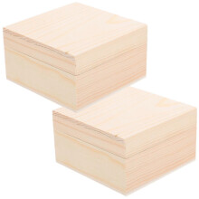2 scatole di legno in miniatura, mini scatole di legno, custodia regalo in legno con coperchio, scatola