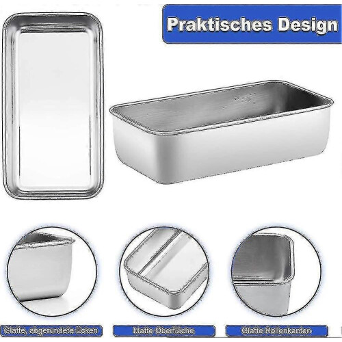 2023-loaf Pan, Set Of 2, Stainless Steel Bread Baking Mold, Rectangular Cake Pan Gift_1 Cy 2