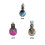 (pink)Magic Moon Magic Potion Decorative Bottle Resin Crystal Gemstone Wishing Bottles 4