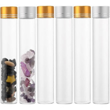 24 pezzi di piccoli barattoli da 30 ml, mini barattoli di vetro con tappi a vite in alluminio, set di