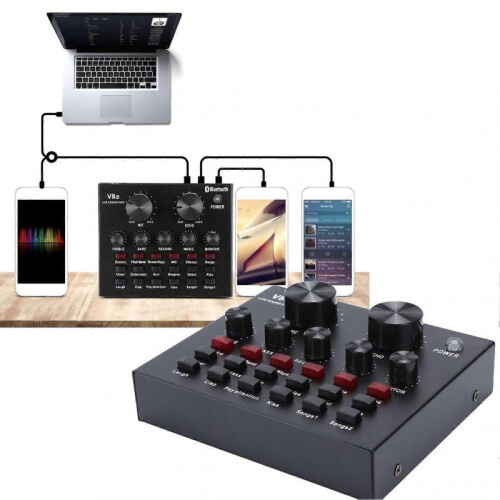 V8 Live Broadcast Sound Card Mobile Phone USB Host Multifunction Computer Karaoke 2