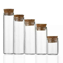 5-30ml Clear Glass Bottles with Cork Stopper DIY Crafts Float Vials Spice Candy Scented Tea Storage