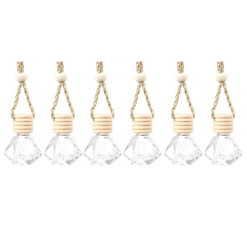 6pcs Empty Car Hanging Perfume Bottle Car Aromatherapy Bottles Hanging Pendant 1