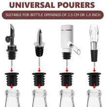 12 Pcs Liquor Pourer Adapters, Liquor Pour Spout for Large Neck Liquor Bottles, Liquor Bottle Pourers for Alcohol