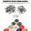 Button Badge Parts Set 100pcs Round Rust-Resistant DIY 32mm Easy Printing Kit 3