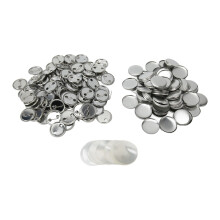 Button Badge Parts Set 100pcs Round Rust-Resistant DIY 32mm Easy Printing Kit
