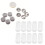 200Pcs Clear PVC Badge Film 32MM Multi-Purpose Protective Sheets 15