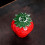 Strawberry-shaped ceramic jar with lid 4