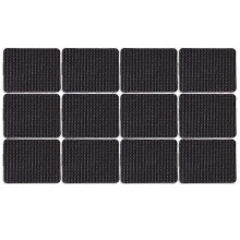 (Rectangle40*28 12Pcs)Non-Slip Furniture Pads Multifunction Black Self Adhesive Floor Protector Mat