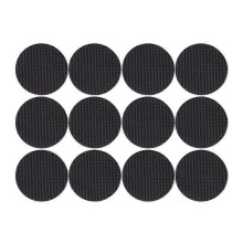 (Round2.5cm 18Pcs)Non-Slip Furniture Pads Multifunction Black Self Adhesive Floor Protector Mat Leg