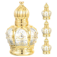 4 pcs Vintage Clear Glass Perfume Bottles, Refillable 10ml Luxury Spray for Living Room & Bedroom Decor