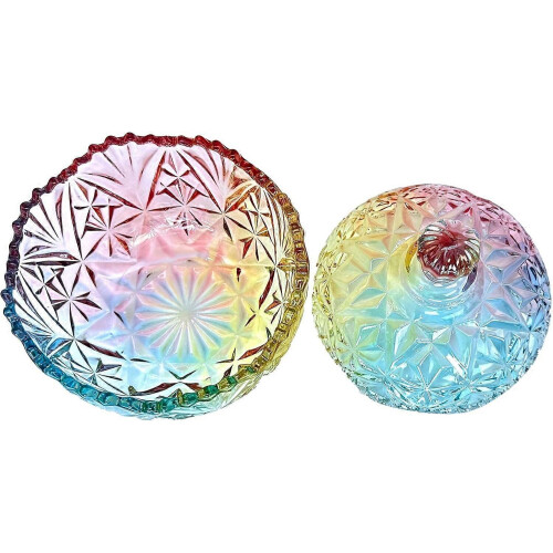 Colorful Glass Storage Jar for Candy and Cookie, 26oz / 750ml 2