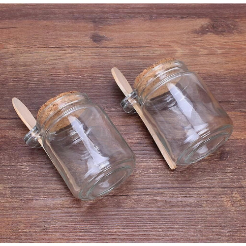 1 Thick Clear Storage Jar for Tea Coffee Sugar Jam 250ML 2