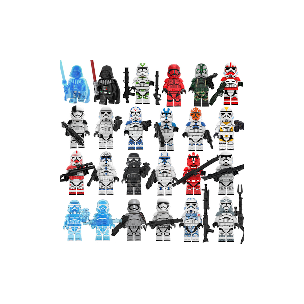 (Set Da 24 Pezzi) Star Wars Minifigure Blocchi Da Costruzione Jedi Master Puzzle Giocattoli Set Da 24