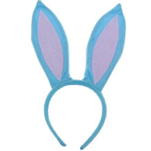 (blue)Bunny Ears Headband,Bendable Party Prom Christmas Halloween Headwear Costume Hair Accessories