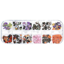 (style 2)Halloween Sequin for Women Nails Decoration Halloween Nail Design Craft