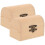 2Pcs Solid Wooden Arc Design Storage Boxes Gift Boxes Treasure Boxes (Small) 1